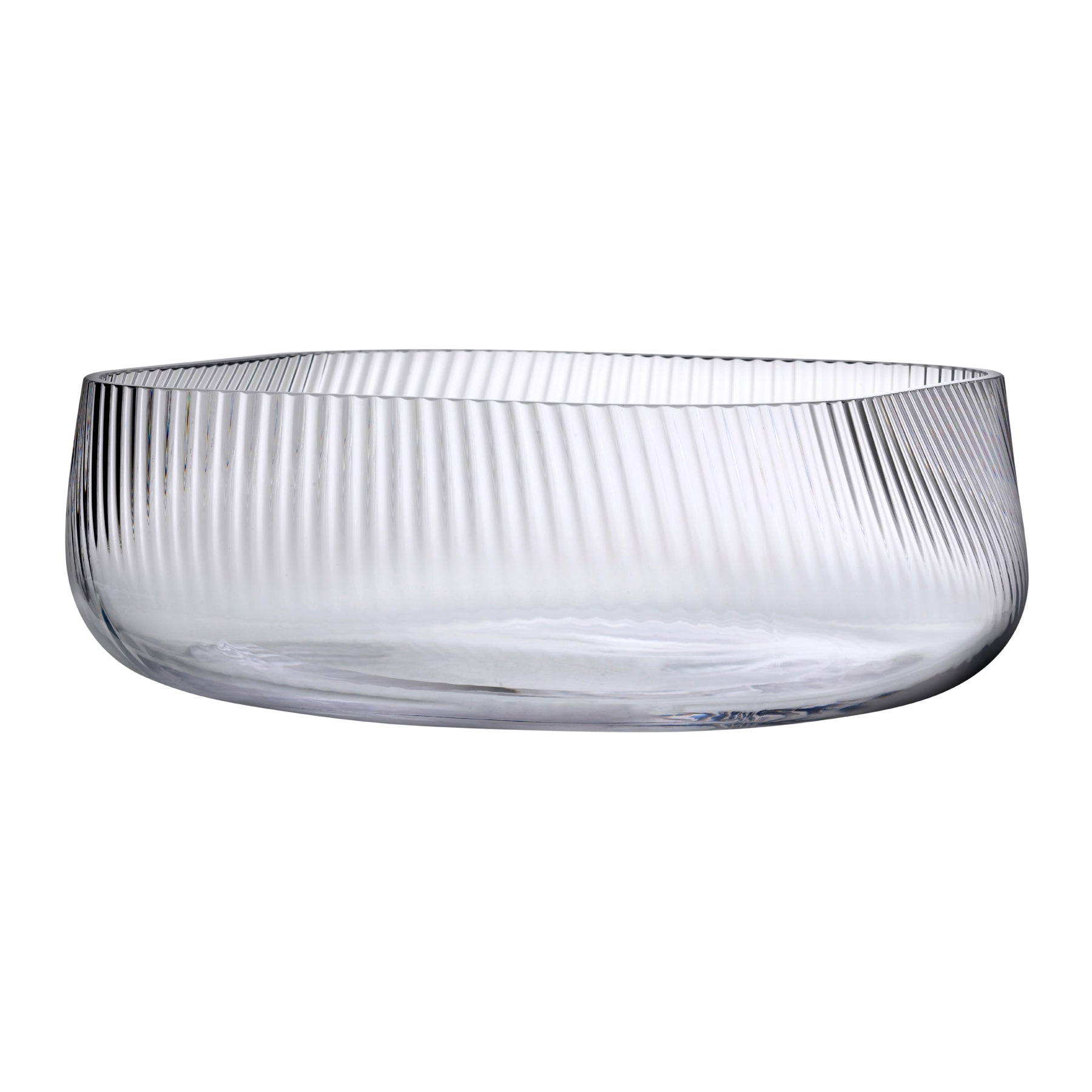 Clear NUDE Glass Opti Crystal Centrepiece Bowl highlighting its brilliant lead-free crystal construction