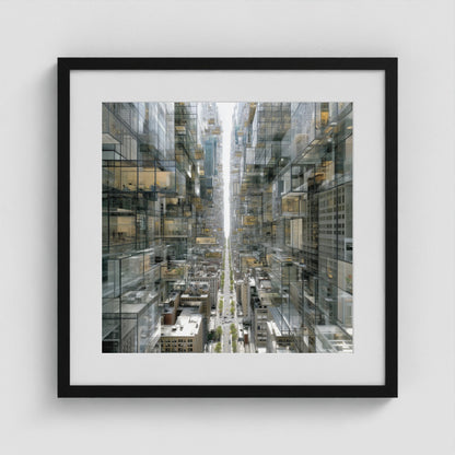 Park Avenue Grid 20x20 Black Square Box Frame