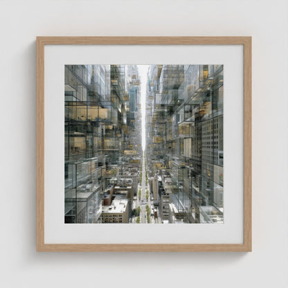 Park Avenue Grid 20x20 Natural Square Box Frame
