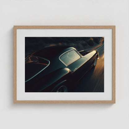Passing, 1950s Blue Chip Ferrari 24x18 Natural Landscape Box Frame