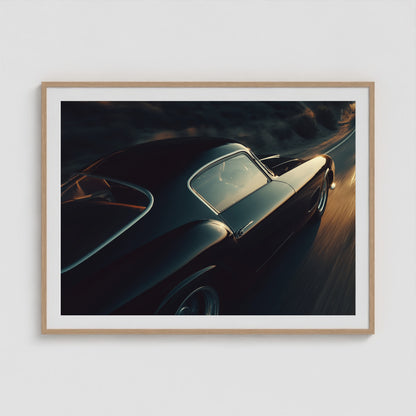 Passing, 1950s Blue Chip Ferrari 48x36 Natural Landscape Box Frame