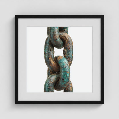 Patina Chain 2 20x20 Black Square Box Frame