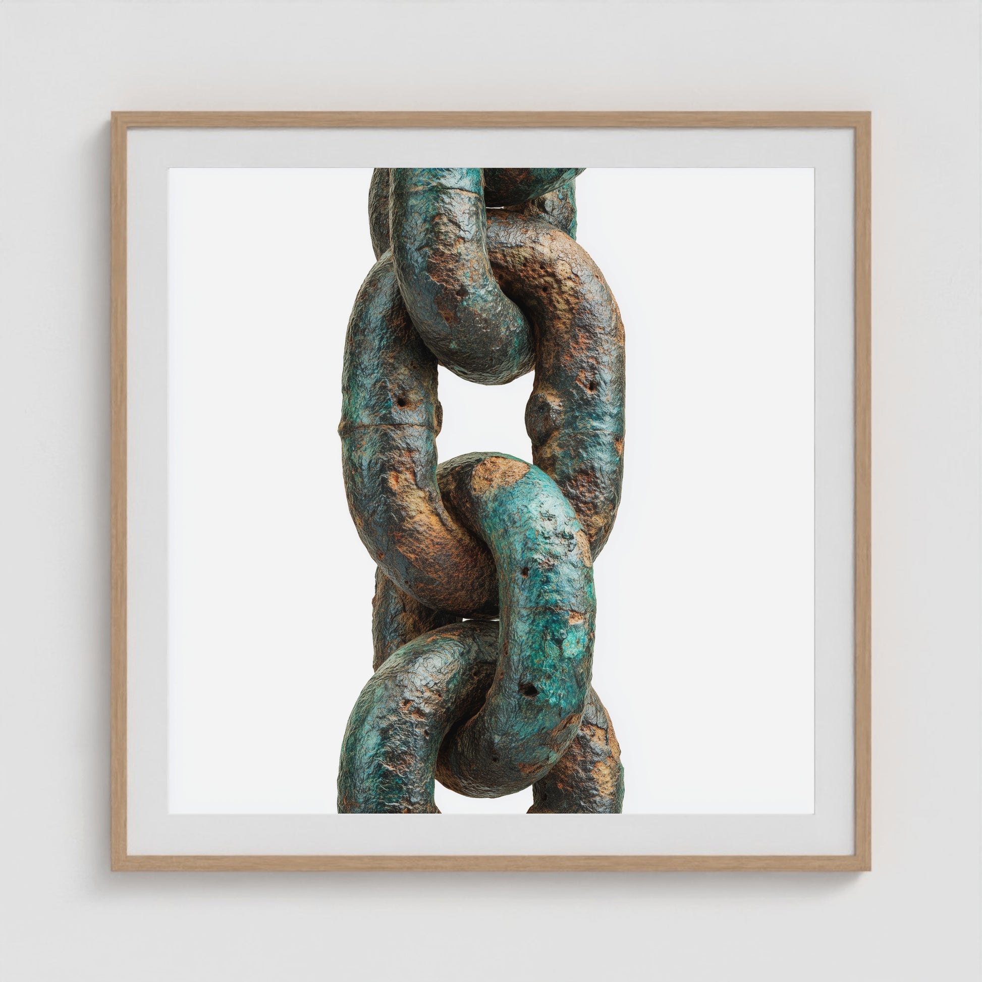 Patina Chain 2 36x36 Natural Square Box Frame