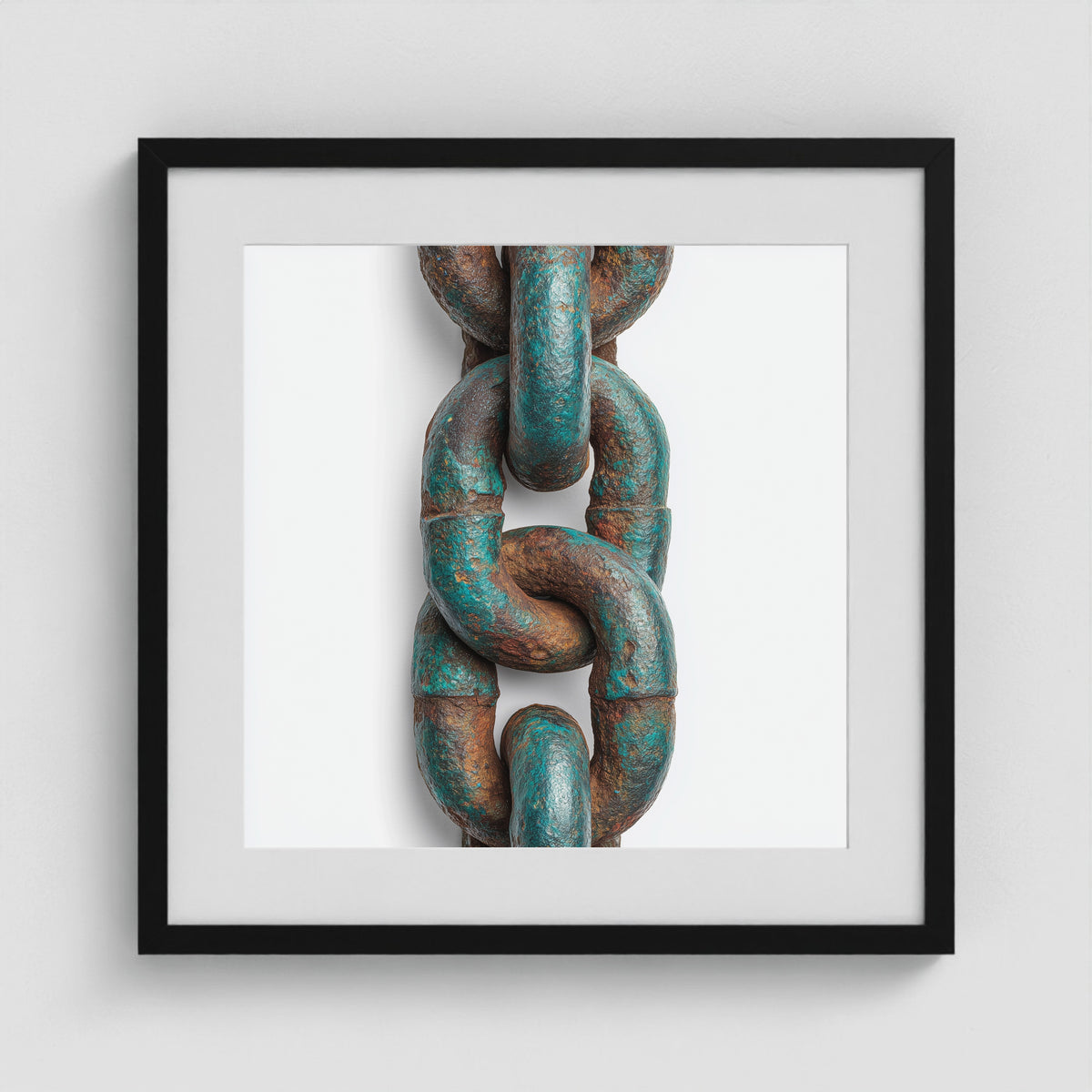 Patina Chain 3 20x20 Black Square Box Frame