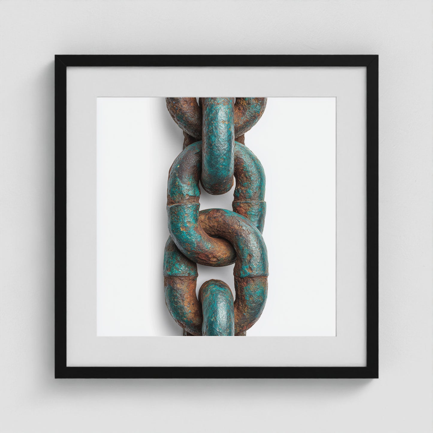 Patina Chain 3 20x20 Black Square Box Frame