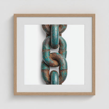 Patina Chain 3 20x20 Natural Square Box Frame