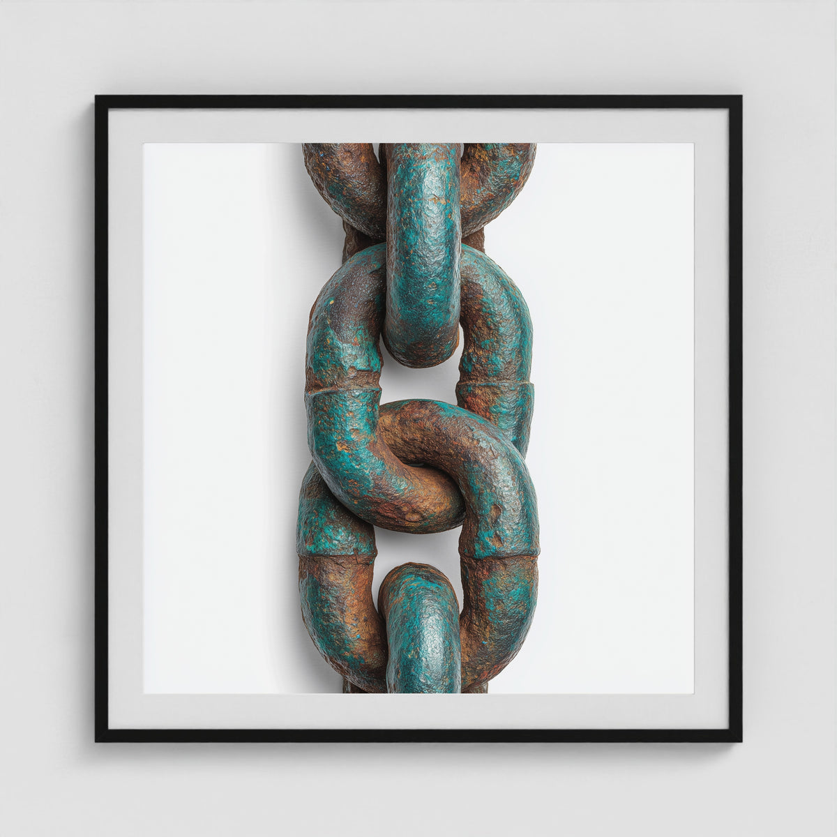 Patina Chain 3 36x36 Black Square Box Frame