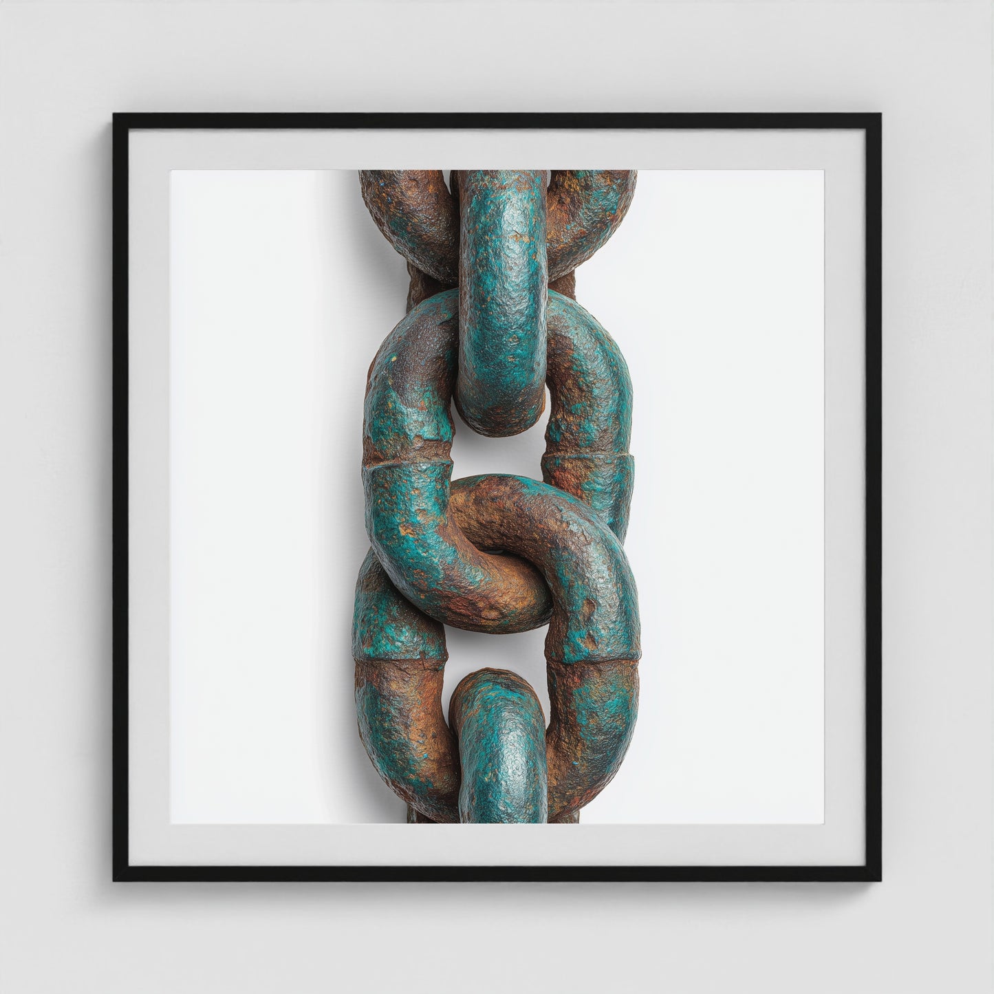Patina Chain 3 36x36 Black Square Box Frame