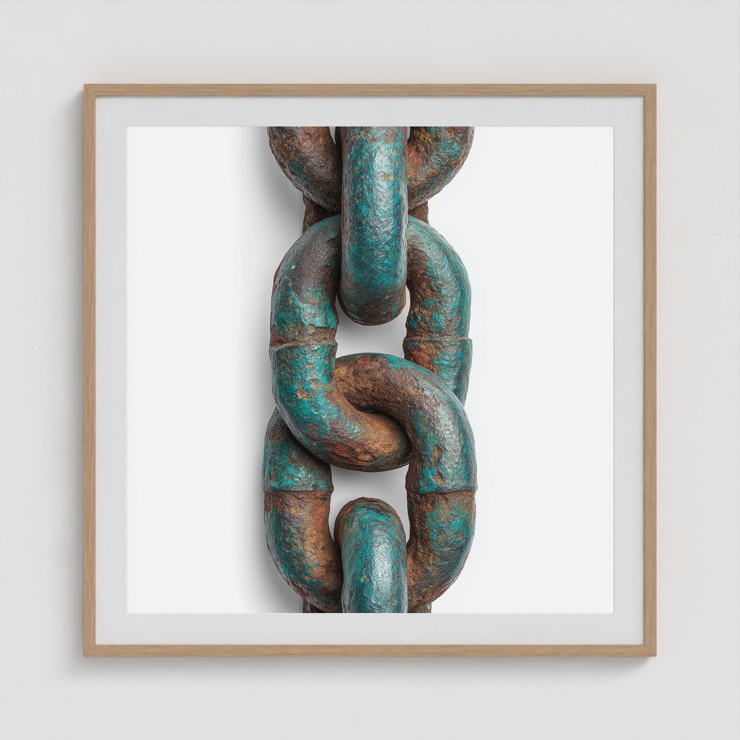 Patina Chain 3 36x36 Natural Square Box Frame