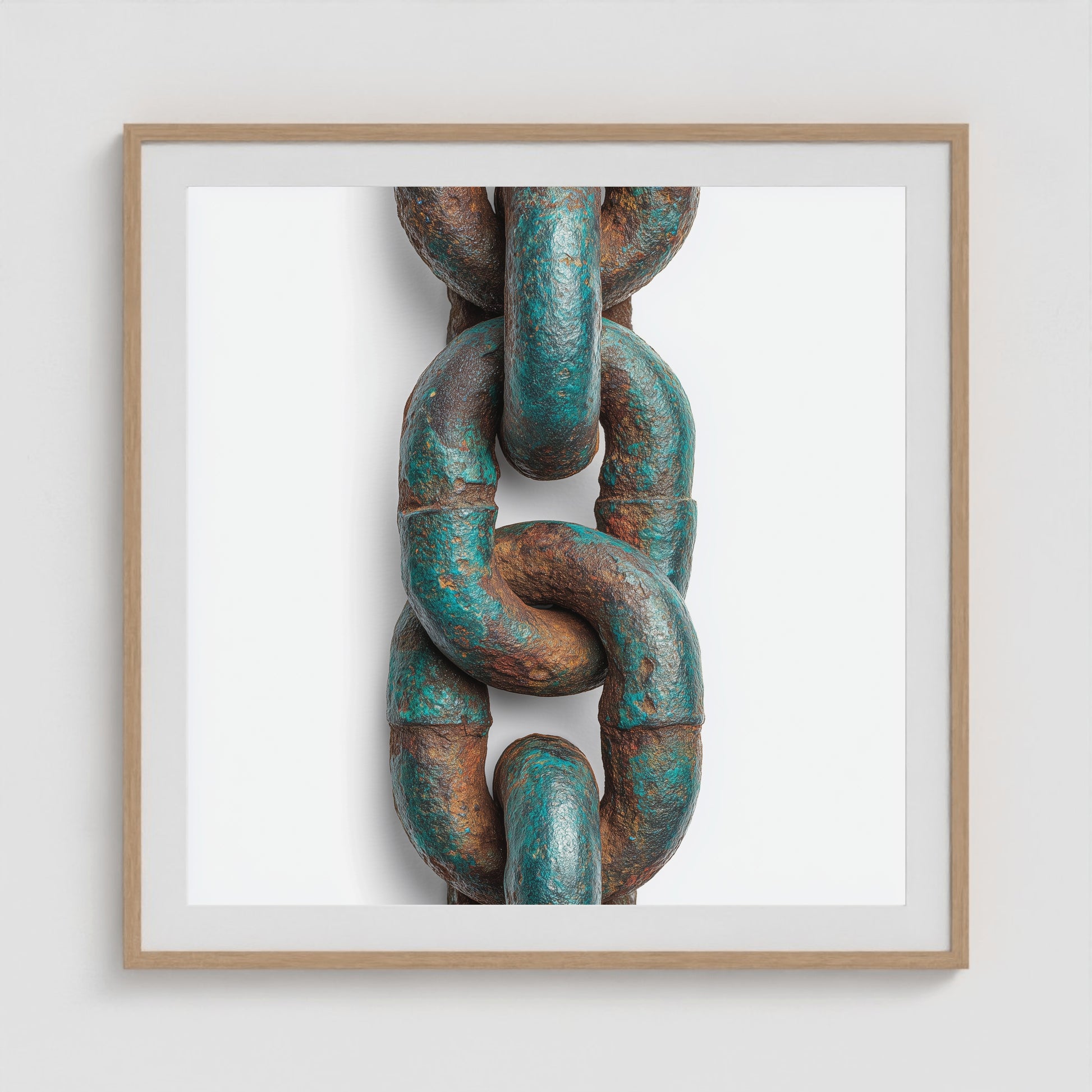 Patina Chain 3 36x36 Natural Square Box Frame