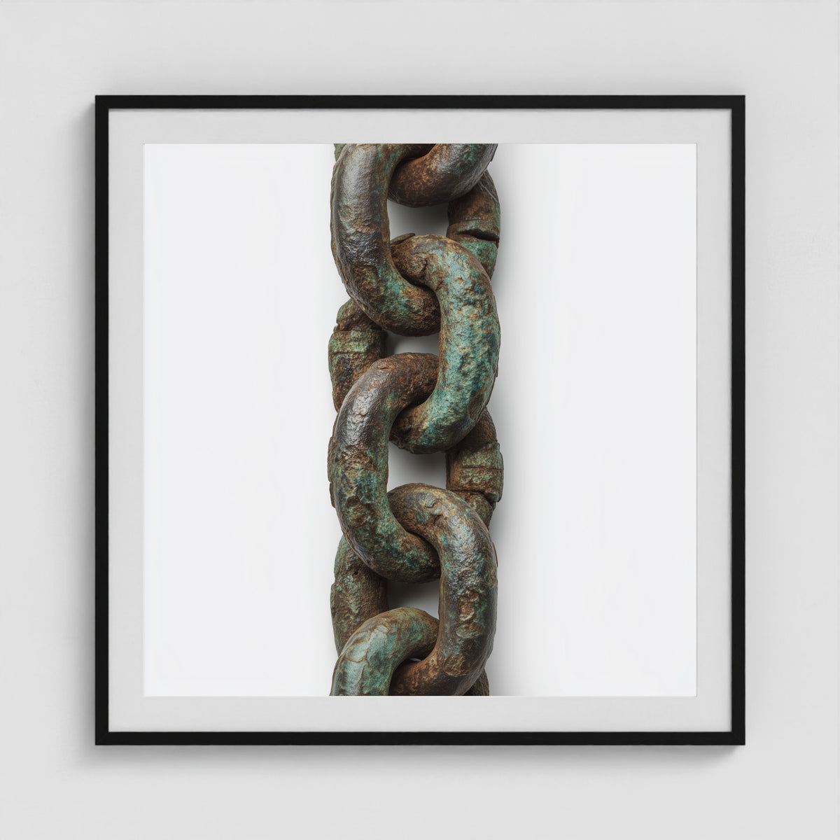 Patina Chain Long 36x36 Black Square Box Frame
