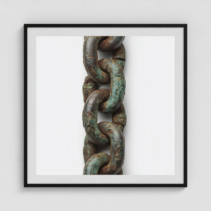 Patina Chain Long 36x36 Black Square Box Frame