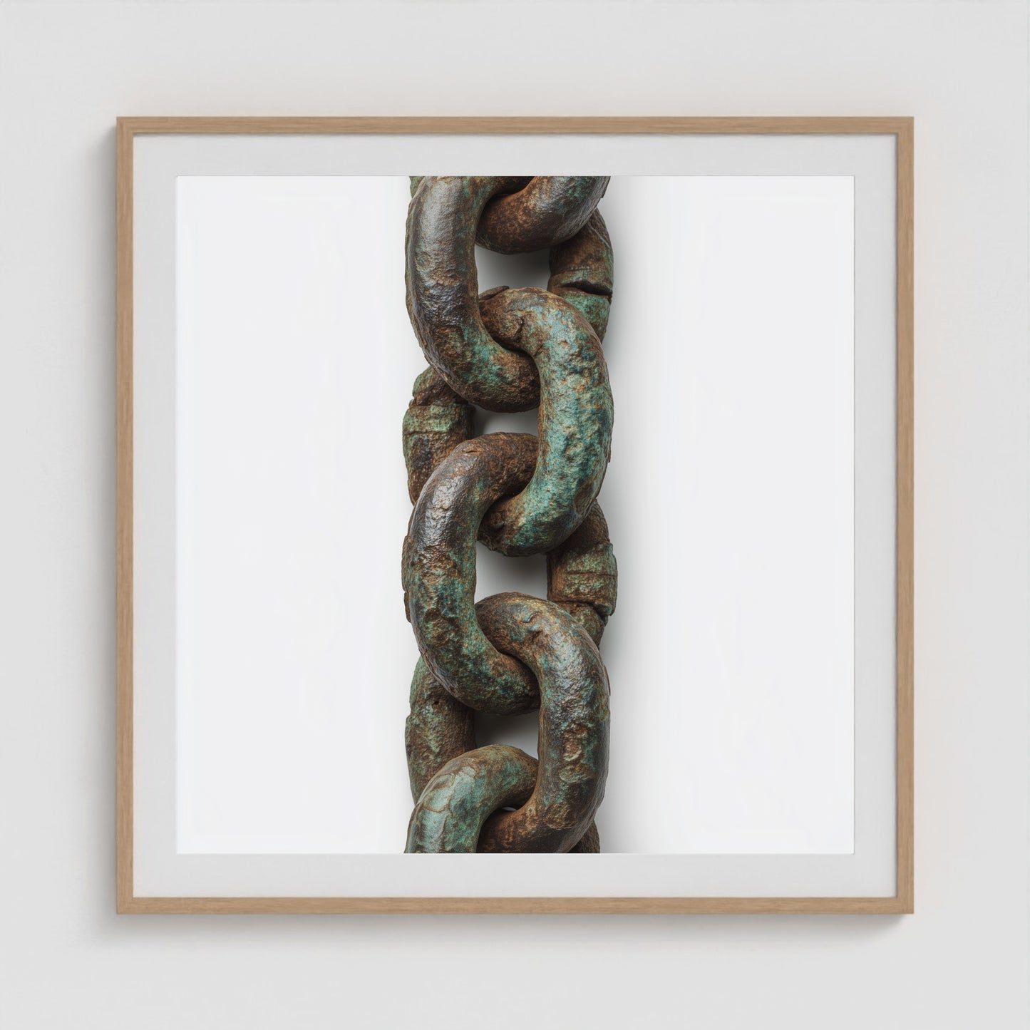 Patina Chain Long 36x36 Natural Square Box Frame