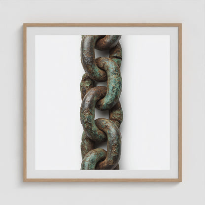 Patina Chain Long 36x36 Natural Square Box Frame