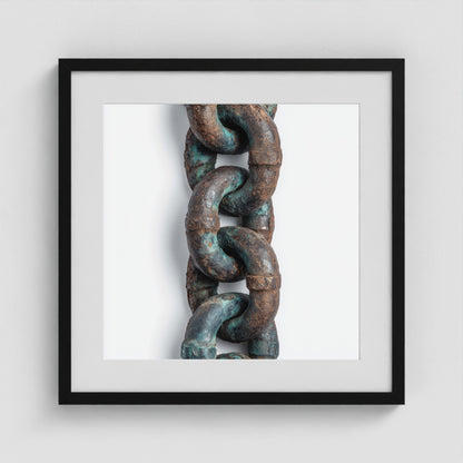 Patina Chain Medium 20x20 Black Square Box Frame