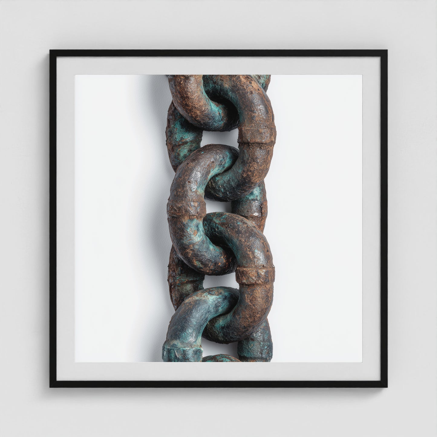 Patina Chain Medium 36x36 Black Square Box Frame