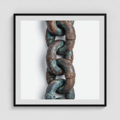Patina Chain Medium 36x36 Black Square Box Frame