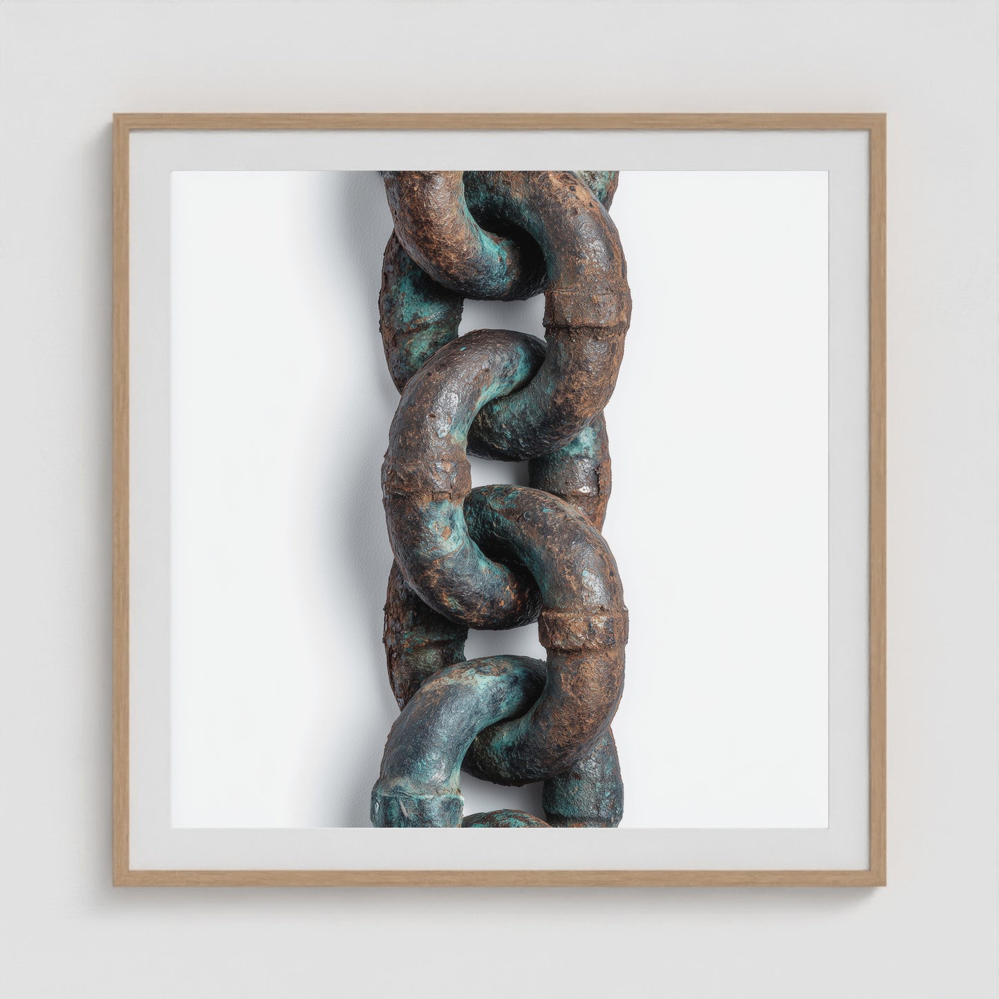 Patina Chain Medium 36x36 Natural Square Box Frame