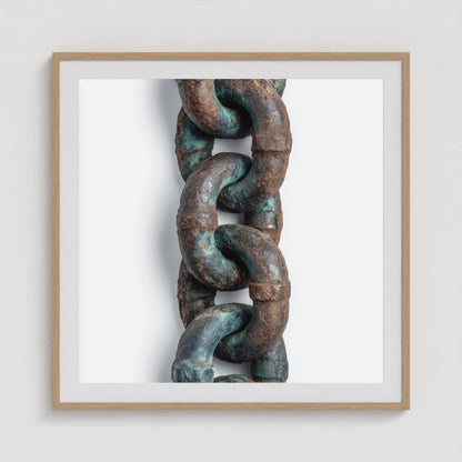 Patina Chain Medium 36x36 Natural Square Box Frame