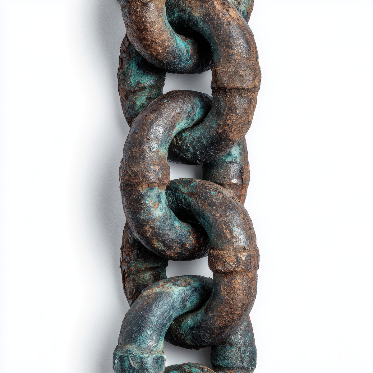 High-resolution framed view of Patina Chain Medium - Raw Artwork