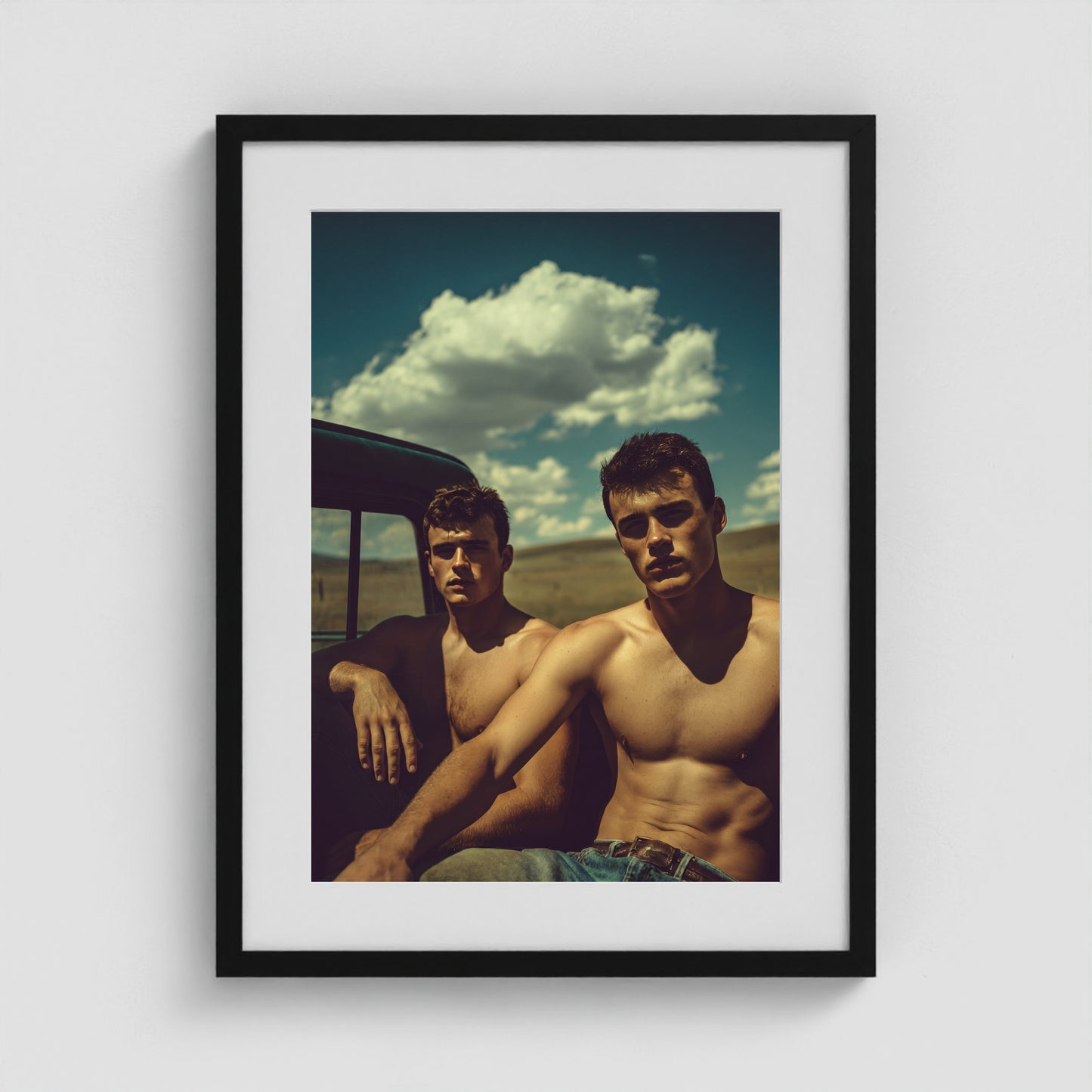 Pickup Bed 18x24 Black Portrait Box Frame