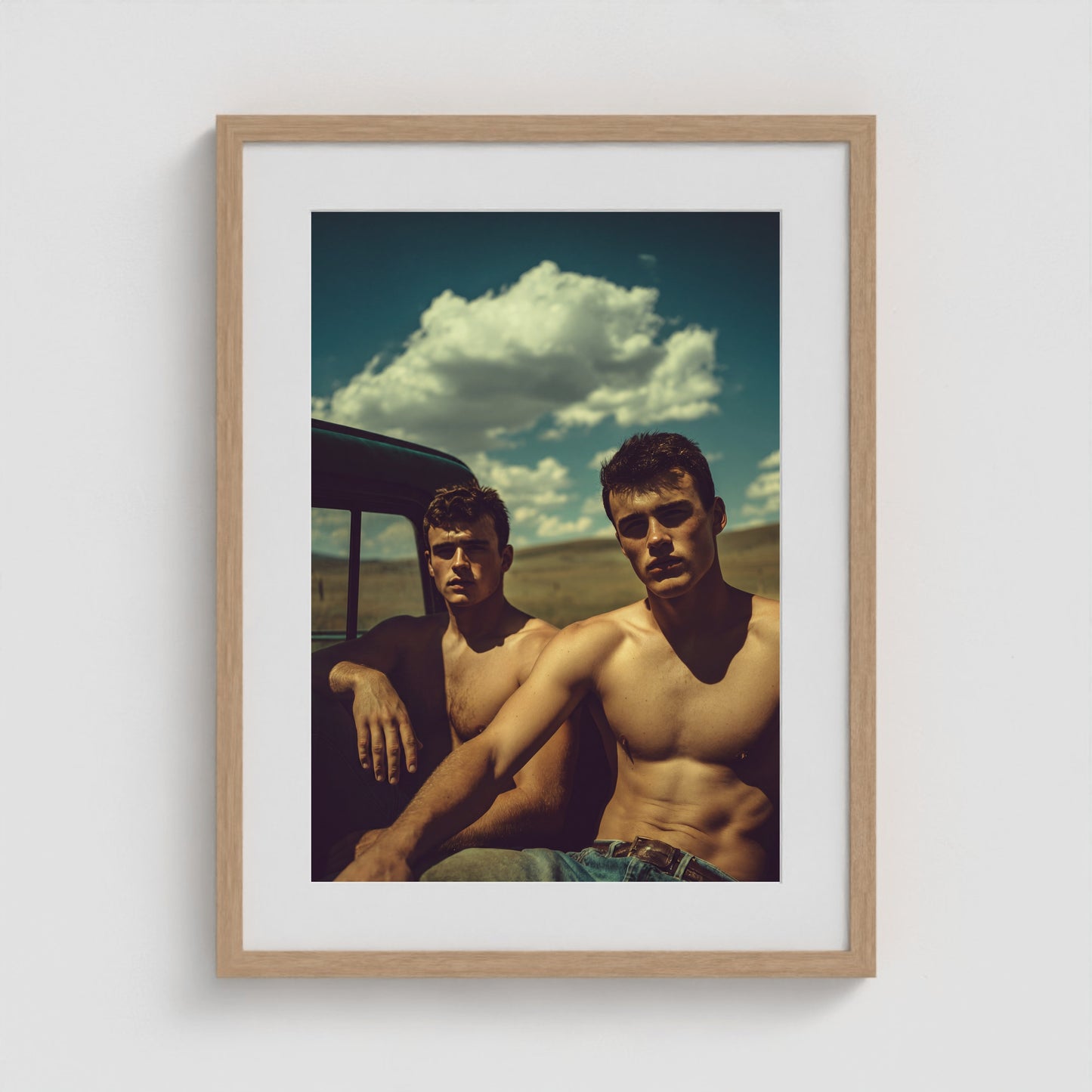 Pickup Bed 18x24 Natural Portrait Box Frame