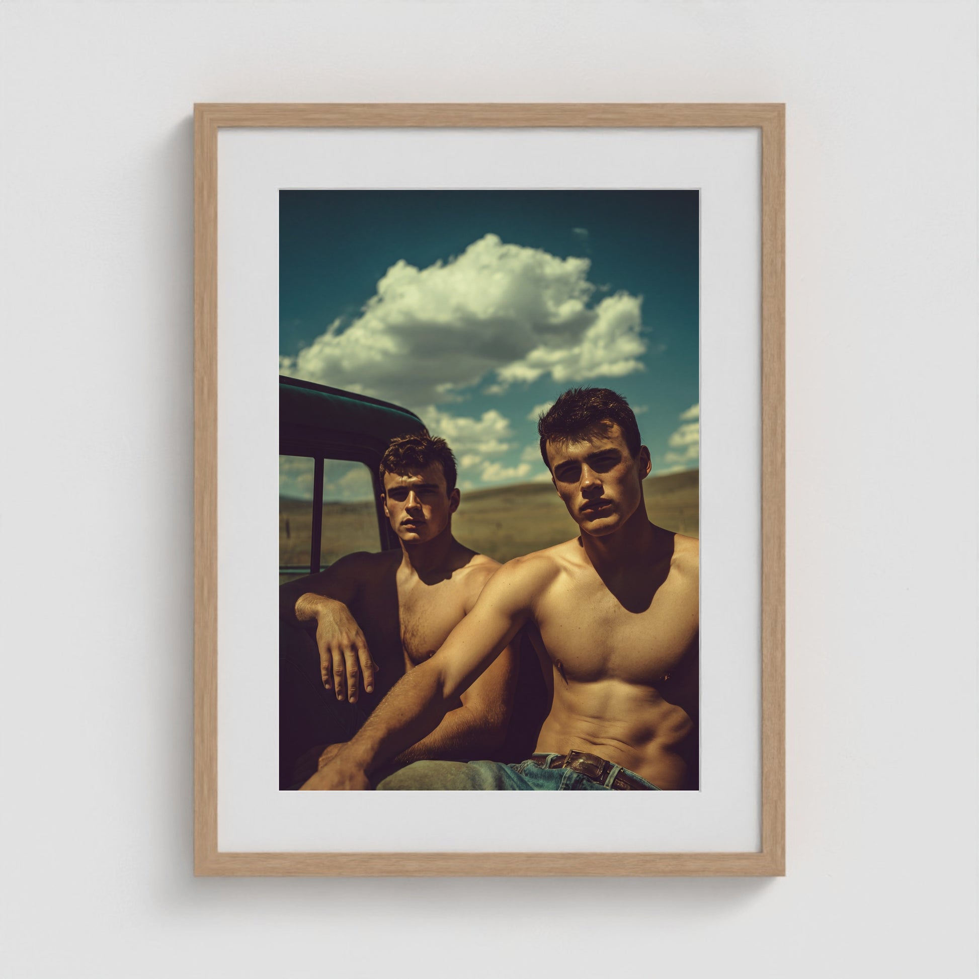 Pickup Bed 18x24 Natural Portrait Box Frame