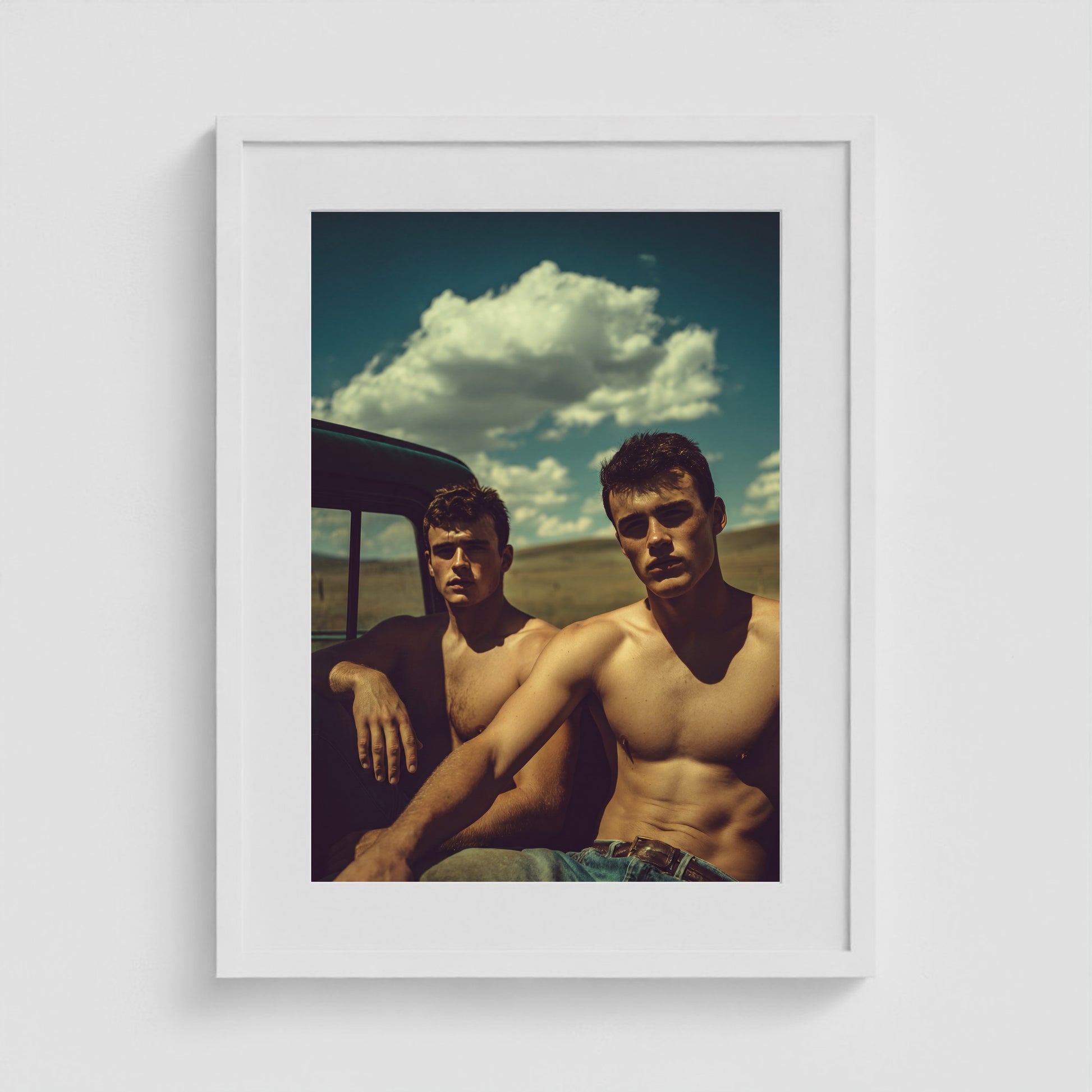 Pickup Bed 18x24 White Portrait Box Frame