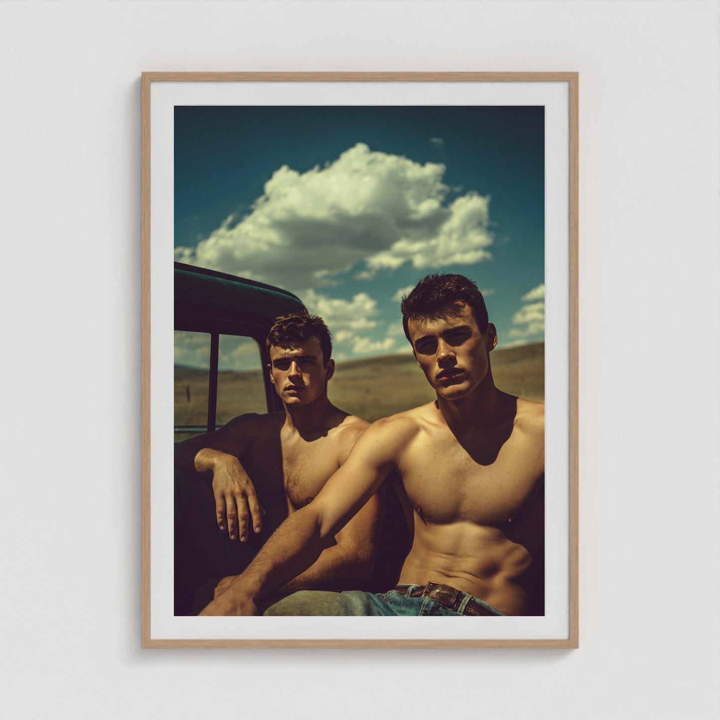 Pickup Bed 36x48 Natural Portrait Box Frame
