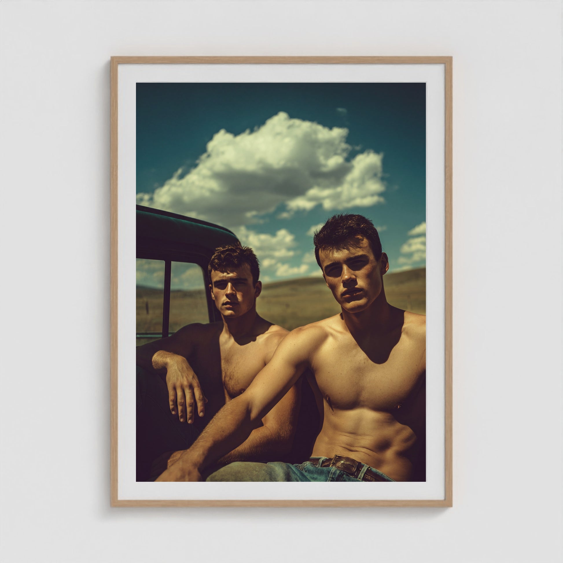 Pickup Bed 36x48 Natural Portrait Box Frame