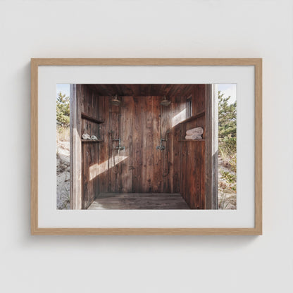 Pines Outdoor Shower2 24x18 Natural Landscape Box Frame