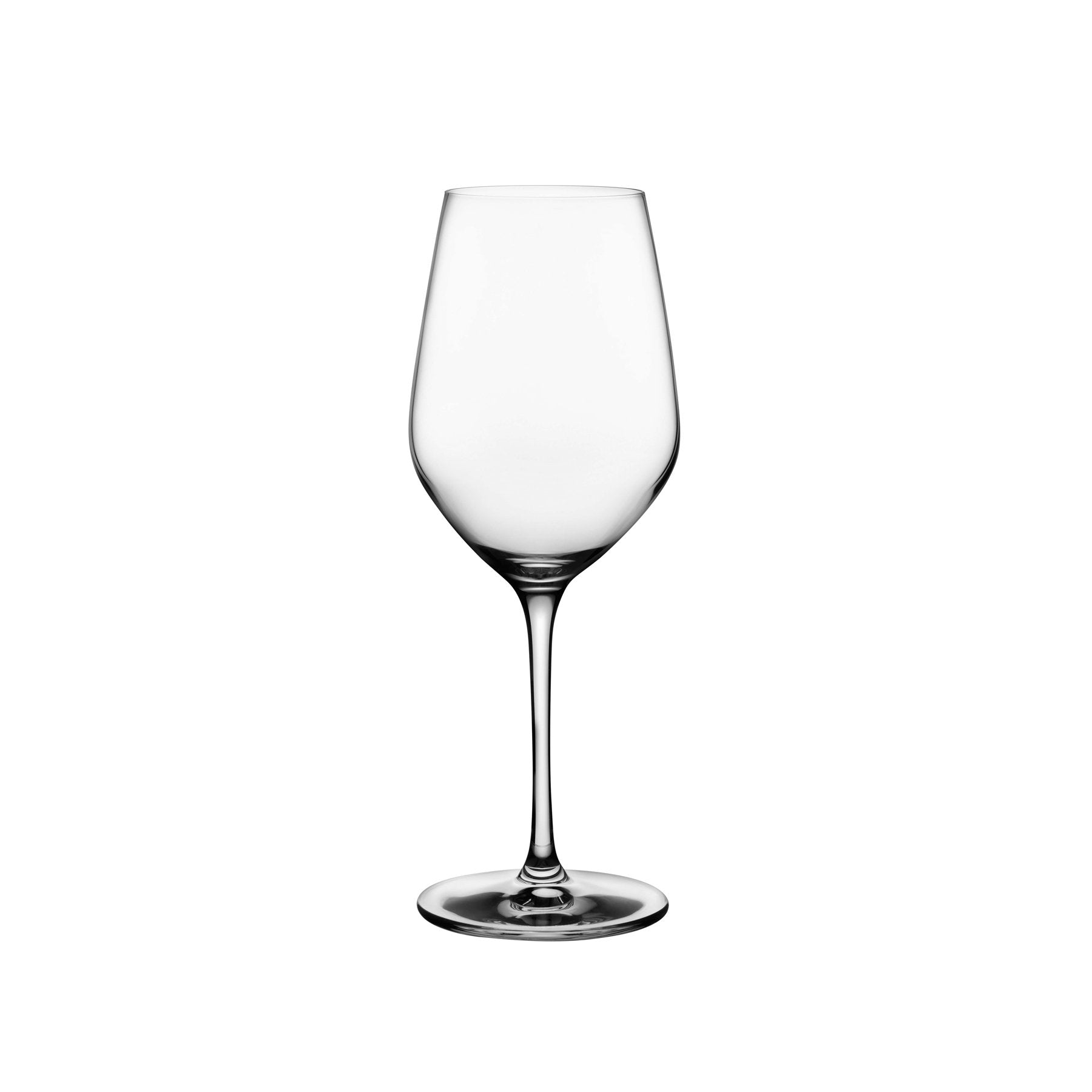 A single Climats lead-free crystal red wine glass showcasing its sleek silhouette and clear modern design.