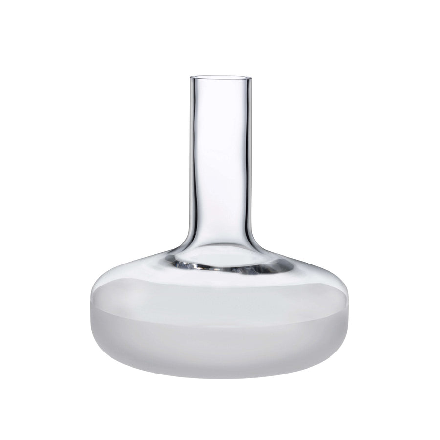 NUDE Glass Contour crystalline wine carafe with a sandblasted base, shown against a solid background.