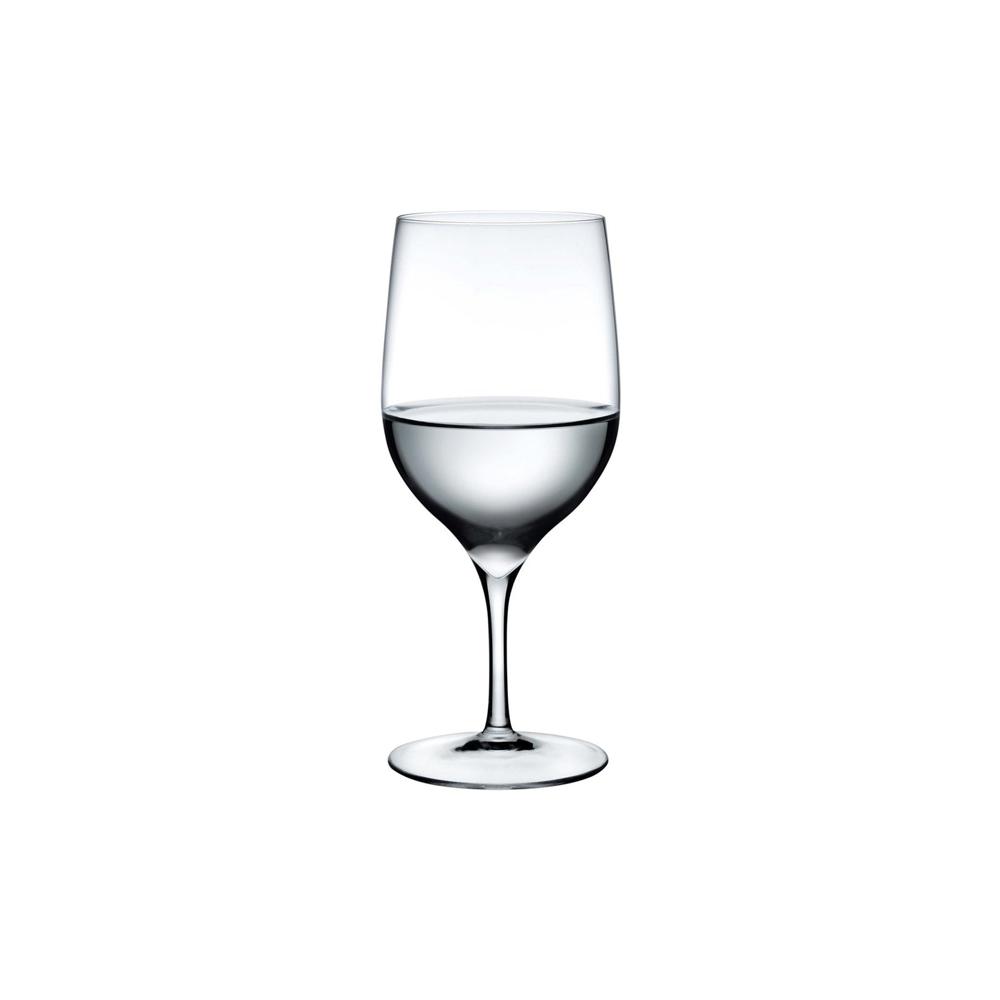 A minimalist NUDE Glass Dimple crystal water tumbler shown against a clean white background.