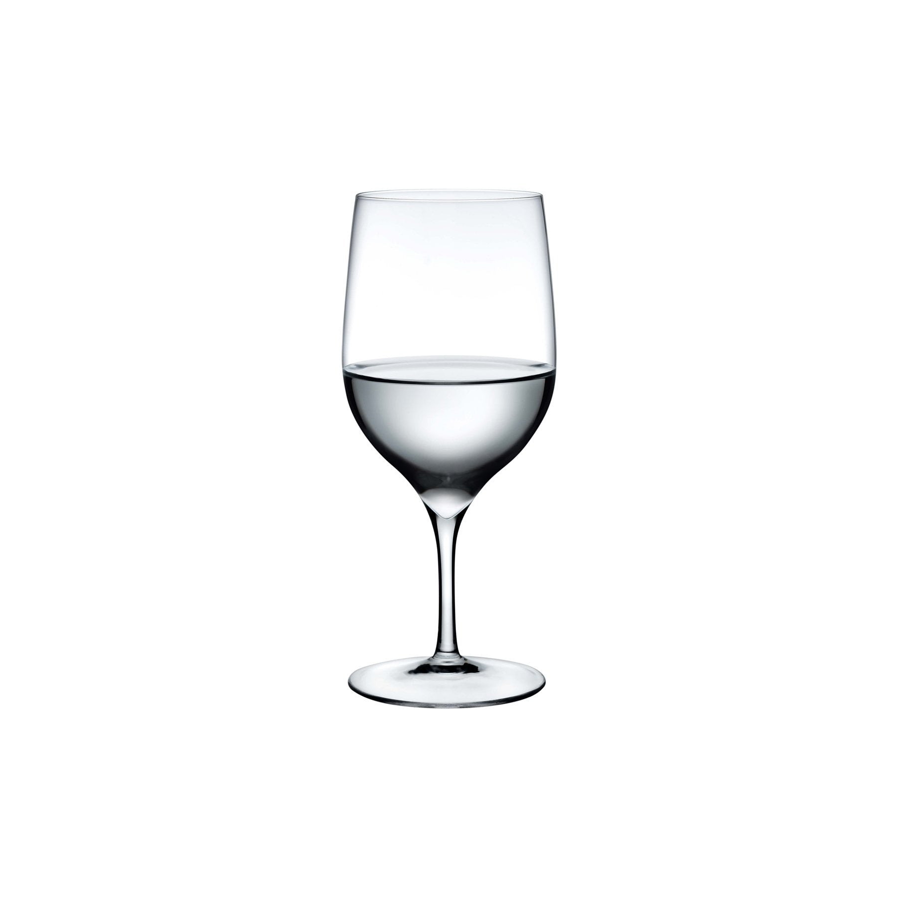 A minimalist NUDE Glass Dimple crystal water tumbler shown against a clean white background.