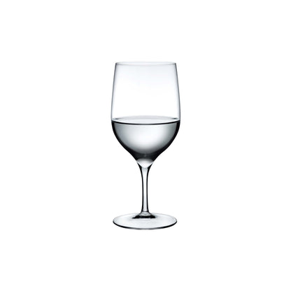 A minimalist NUDE Glass Dimple crystal water tumbler shown against a clean white background.