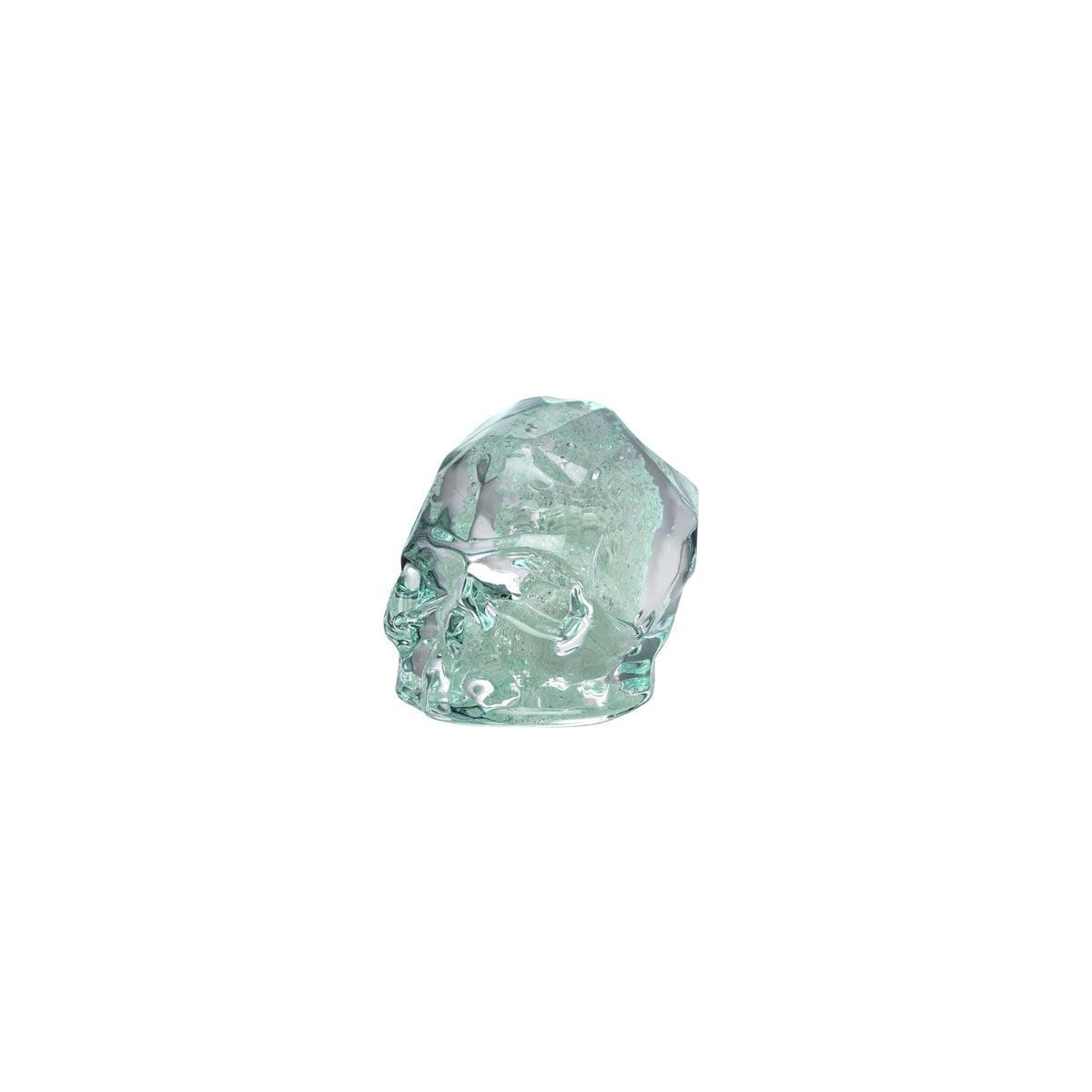 Product shot of Memento Mori Faceted Skull Luminous Green | Provenance & Patina