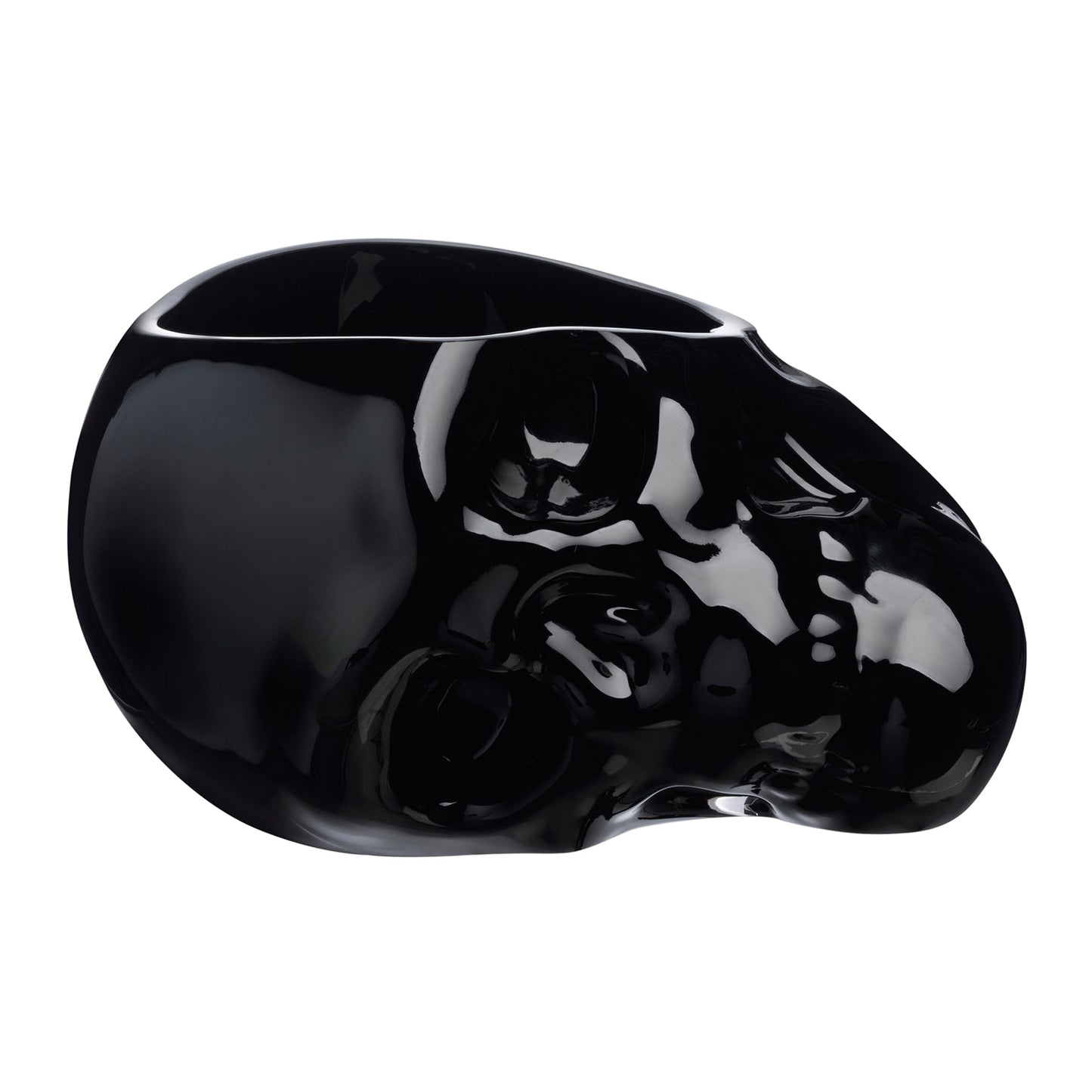 Product shot of Memento Mori Faceted Skull Bowl Black Large | Provenance & Patina