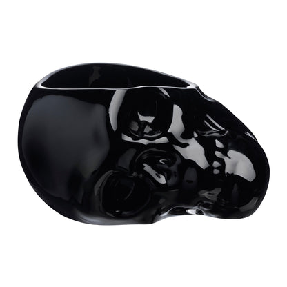Product shot of Memento Mori Faceted Skull Bowl Black Large | Provenance & Patina