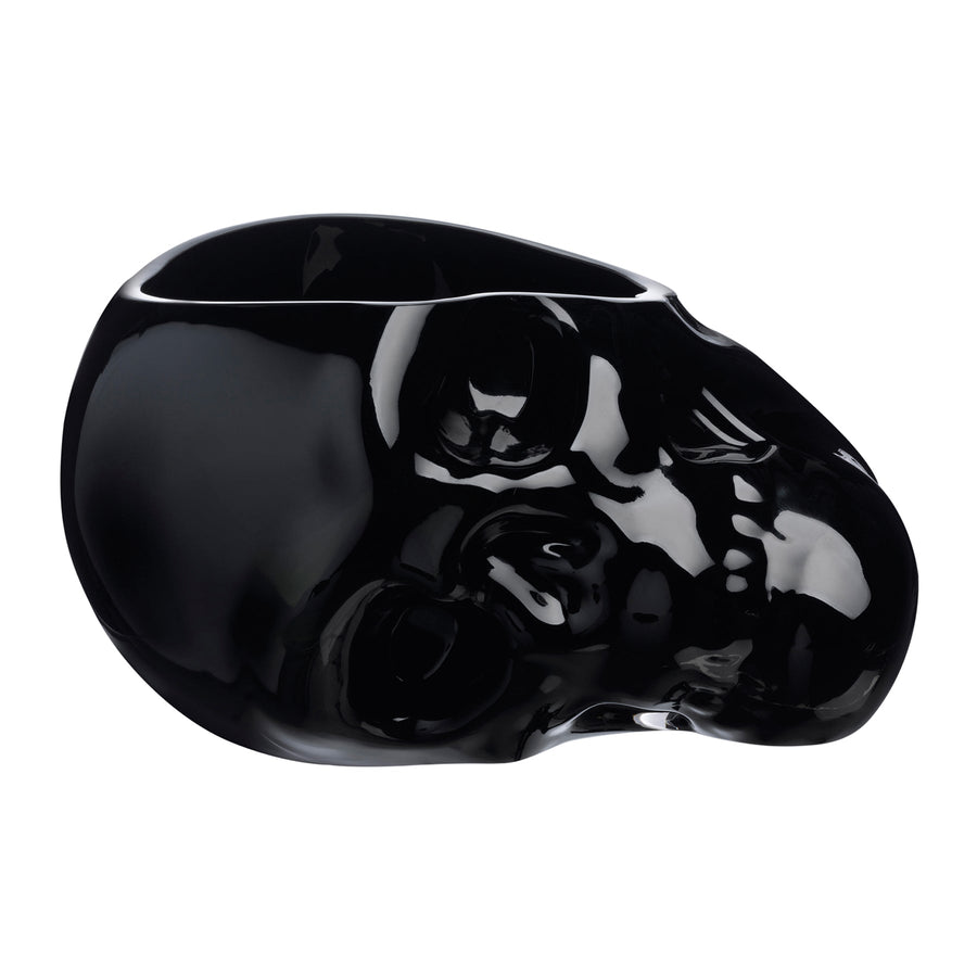 Product shot of Memento Mori Faceted Skull Bowl Black Large | Provenance & Patina