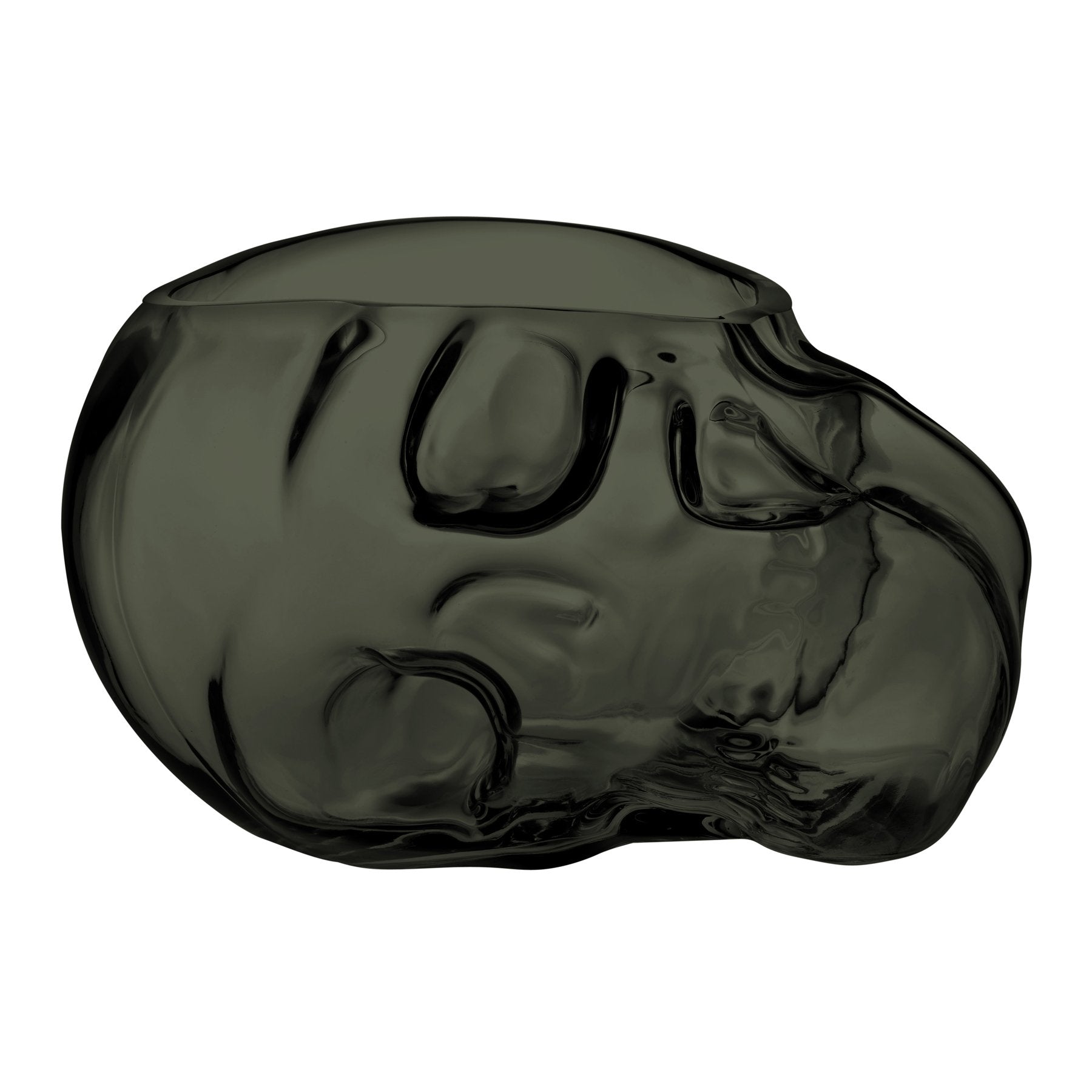 Product shot of Memento Mori Skull Bowl Smoke Large Barware | Provenance & Patina