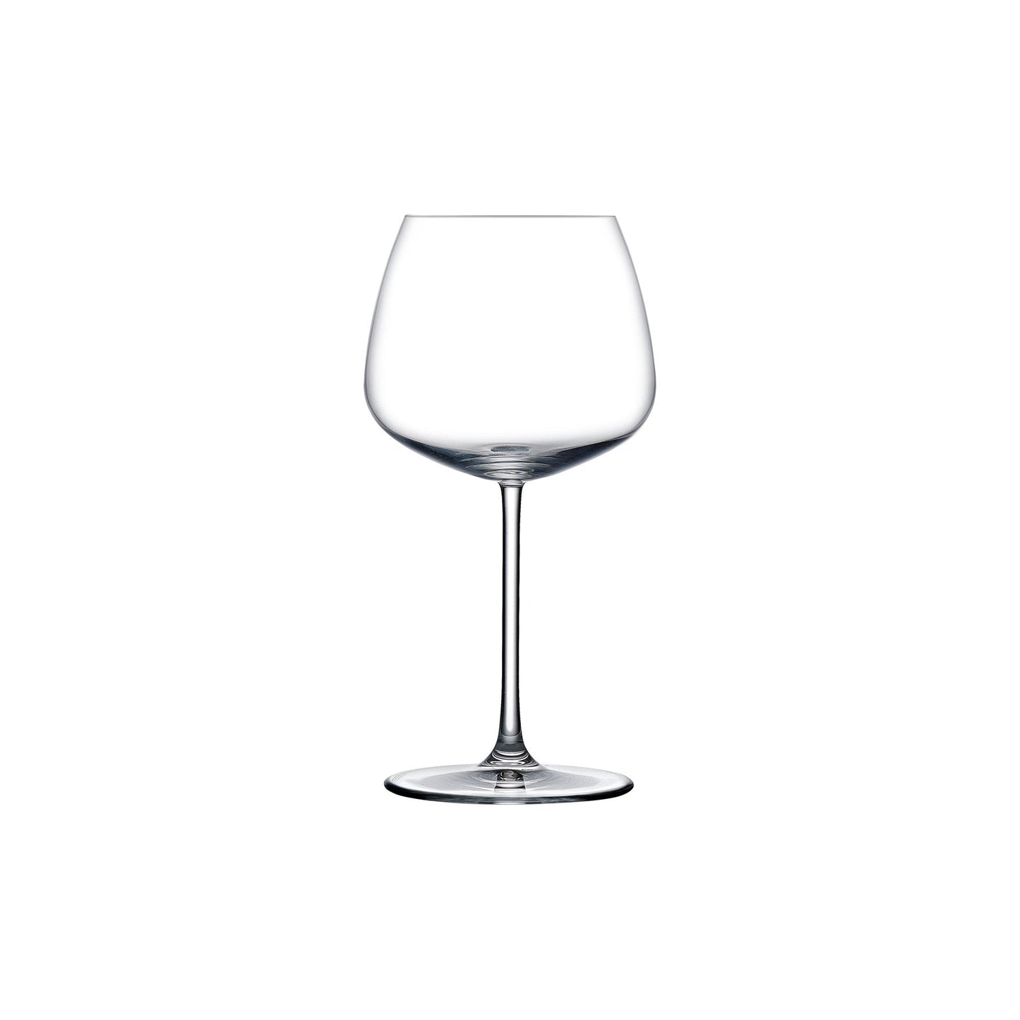 Close-up of the delicate lead-free crystal bowl and slender stem of the Mirage wine glass.