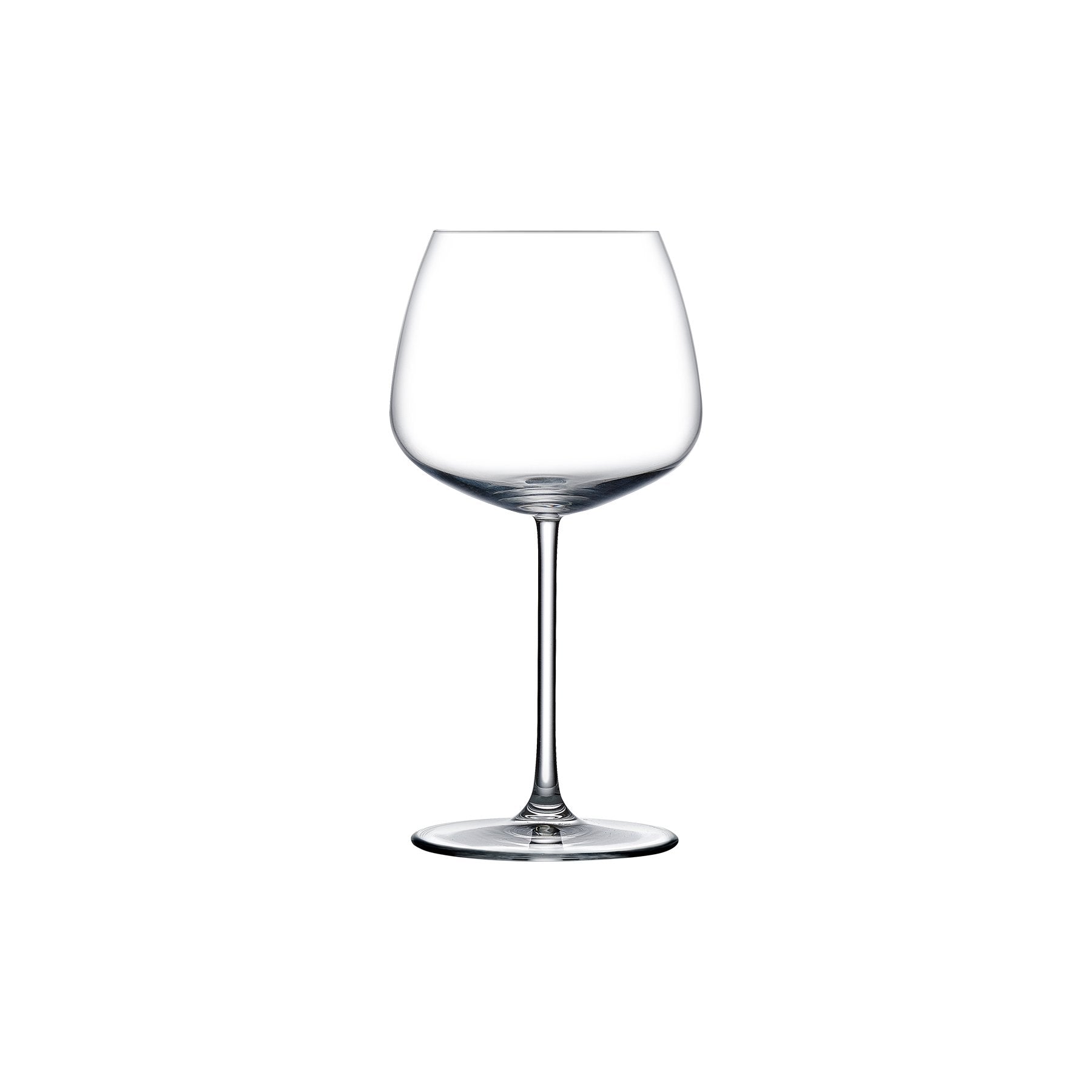 Close-up of the delicate lead-free crystal bowl and slender stem of the Mirage wine glass.