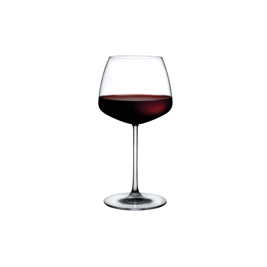 NUDE Glass Mirage crystal red wine glass profile displaying its elegant contemporary silhouette.