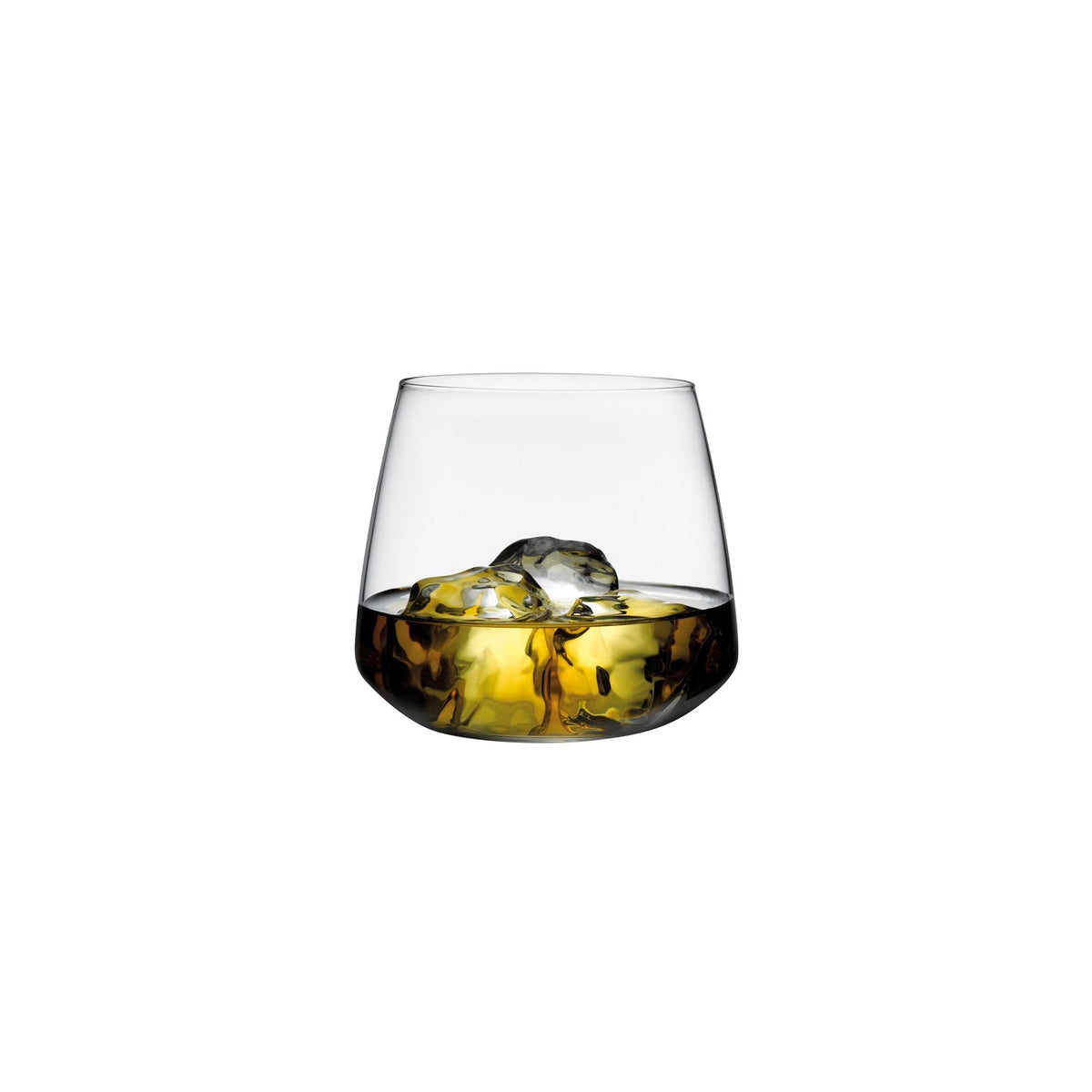 A single Mirage crystal whisky glass with a minimalist tapered design.