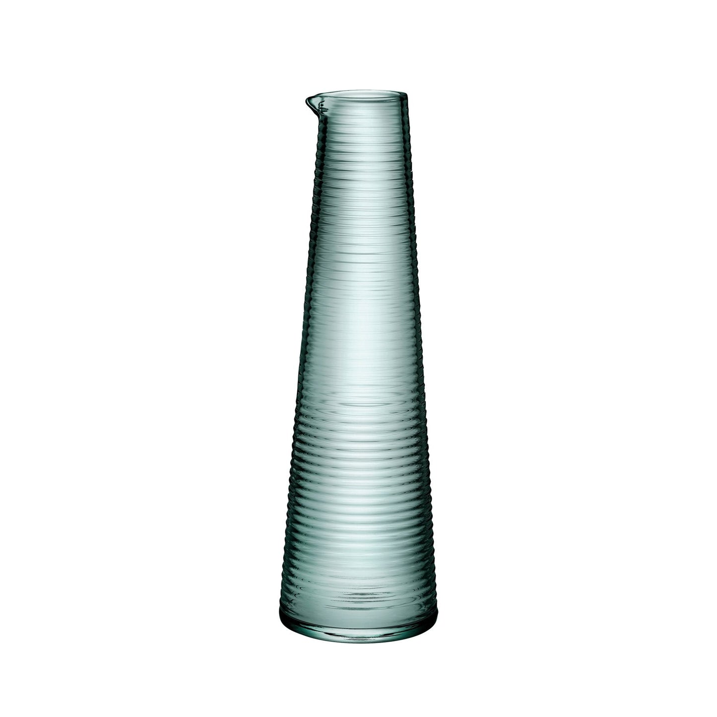 NUDE Glass Poem crystalline water bottle against a minimalist background.
