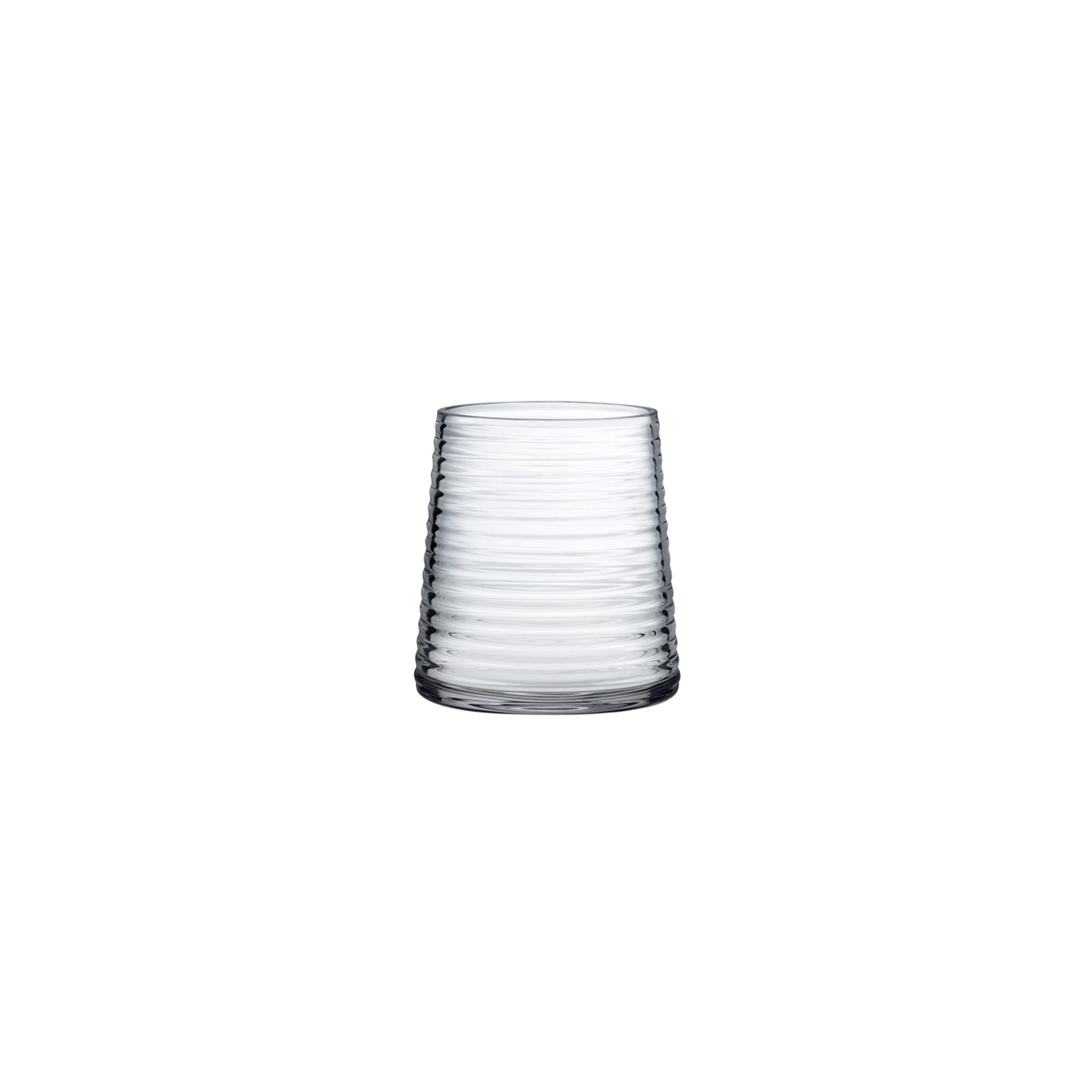 Detail view of the fine rim and elegant lead-free crystal construction of the Poem water glass.