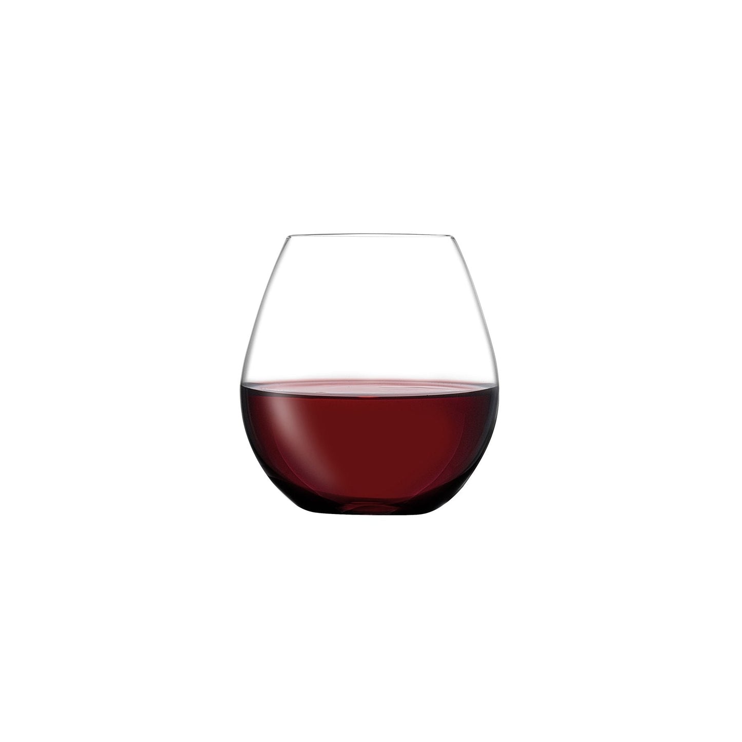 Detailed view of the lead-free crystal NUDE Glass Bourgogne goblet highlighting its modern, tapered shape.