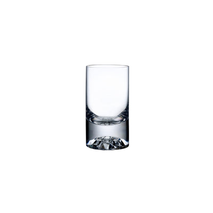Minimalist NUDE Glass Shade lead-free crystal lowball glass on a clean background.