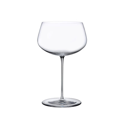 Minimalist profile of the Stem Zero full-bodied white wine glass highlighting its delicate stem and elegant bowl.
